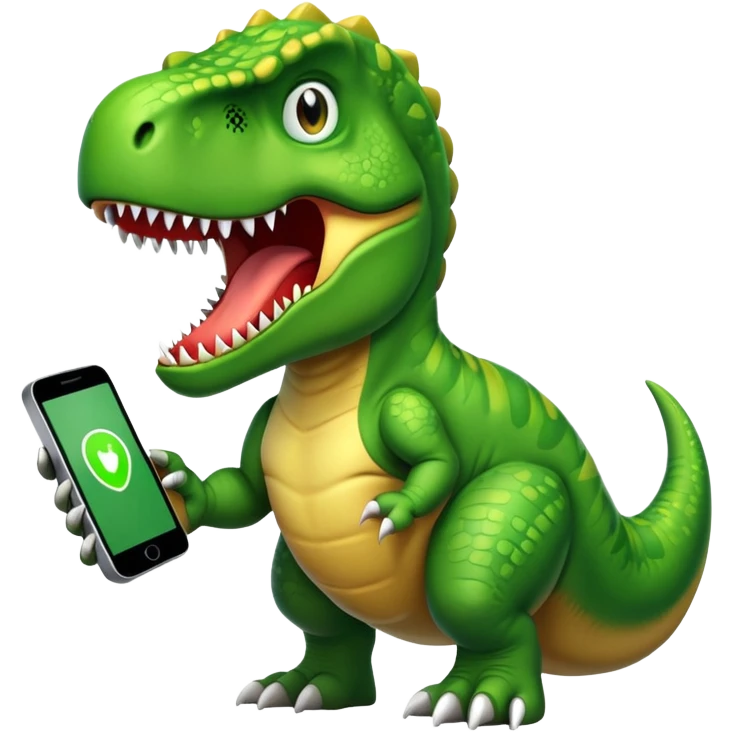 T-rex call phone emoji