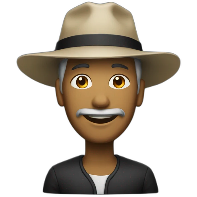 Un juif avec un chapeau noir emoji