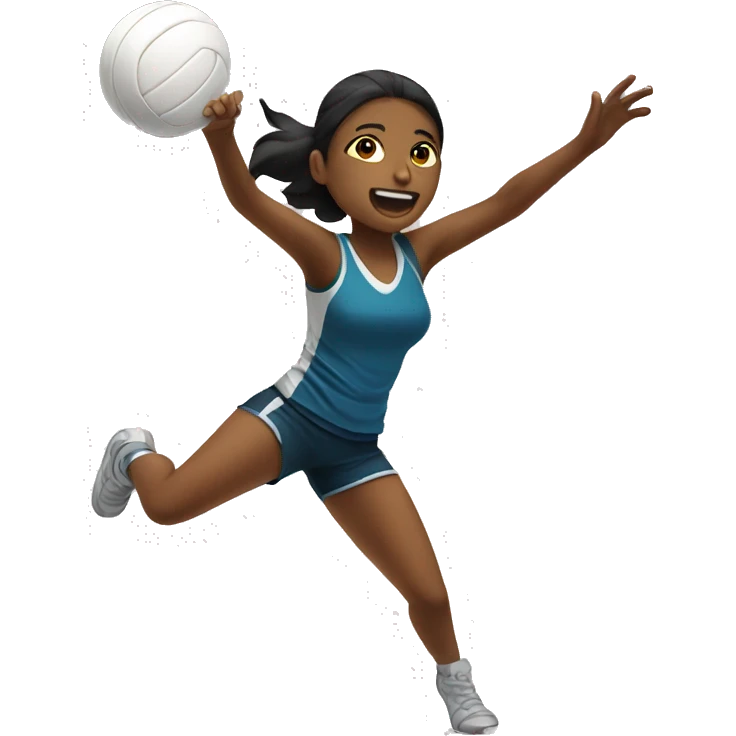 girl hitting volleyball emoji