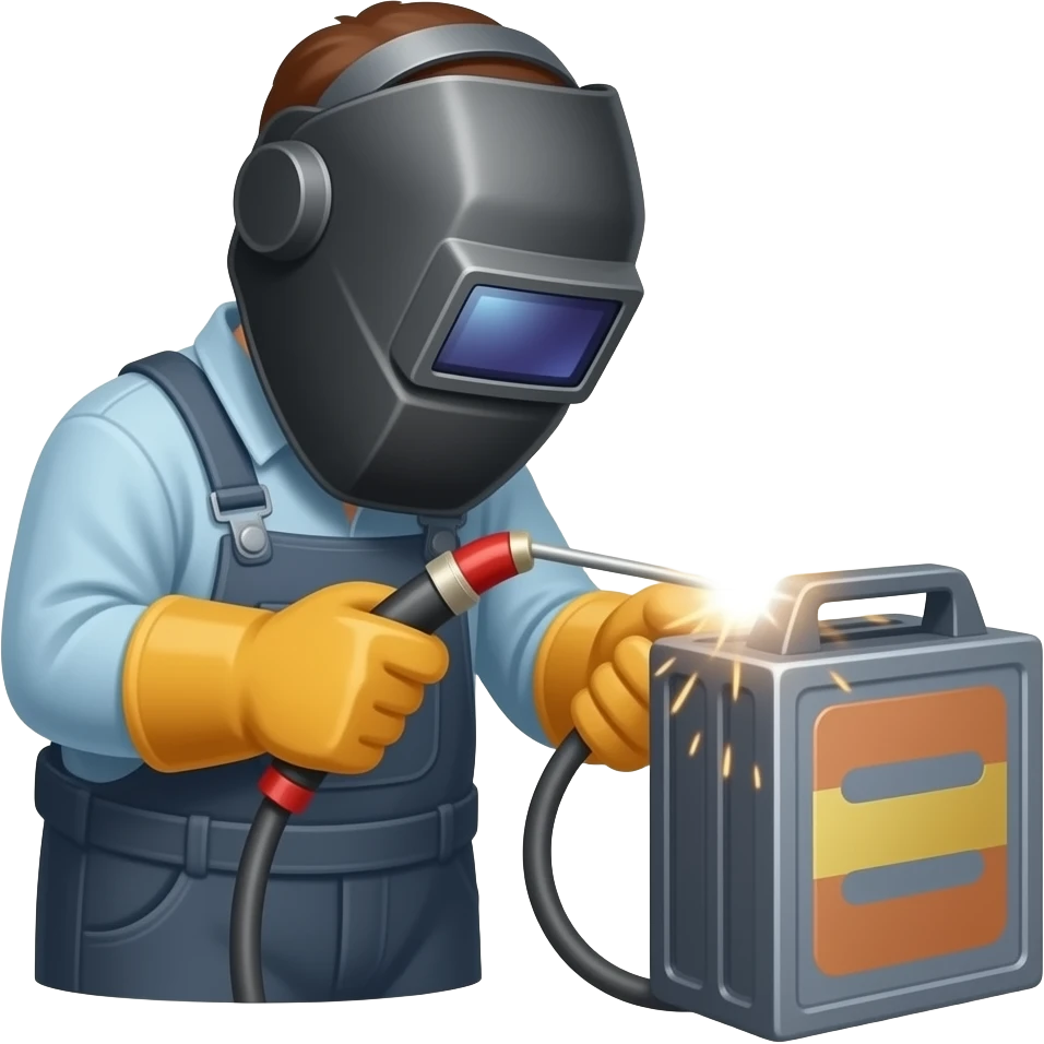 DOUBLE BATTERY CELL  WELDING PERSON WITH MACHINE emoji