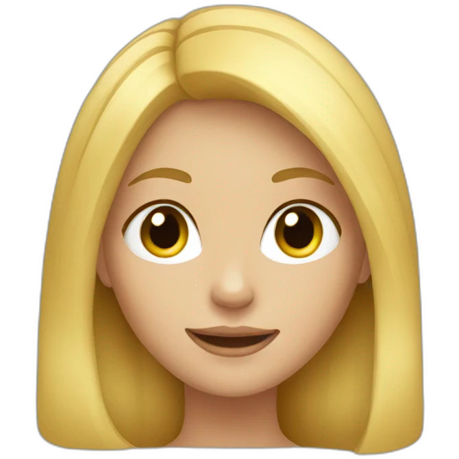 blonde young girl emoji