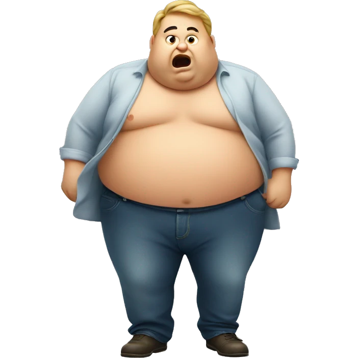 Fat guy farting emoji