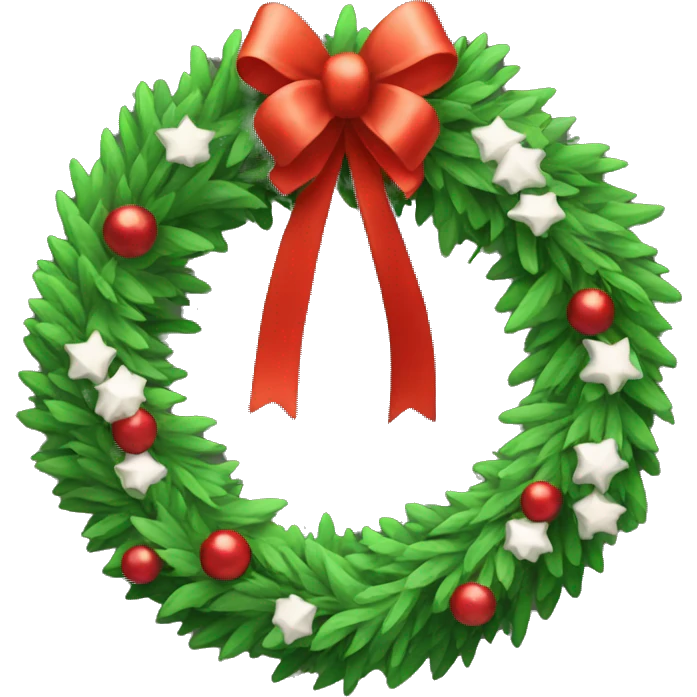 Christmas wreath emoji