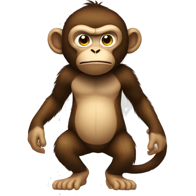 Monkey is angry full body emoji