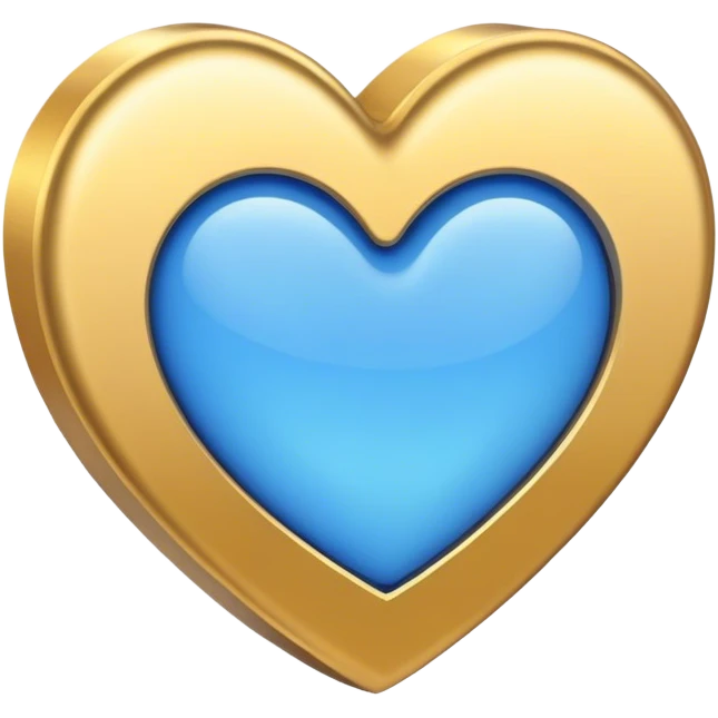 blue and gold heart emoji