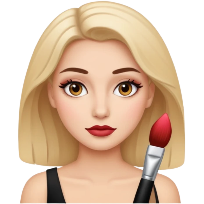 Dama con maquillaje emoji