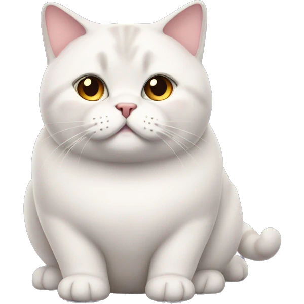 A fat Scottish cat with short ears emoji