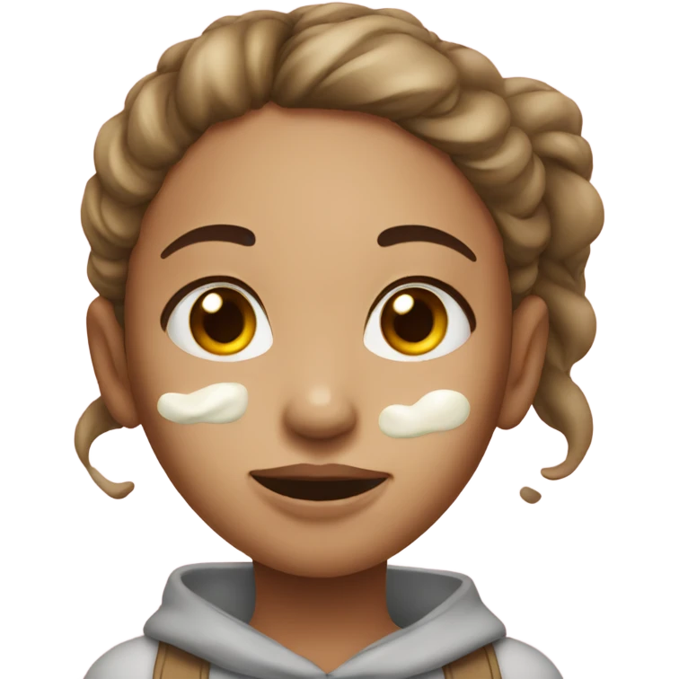 Girl with cream on face emoji