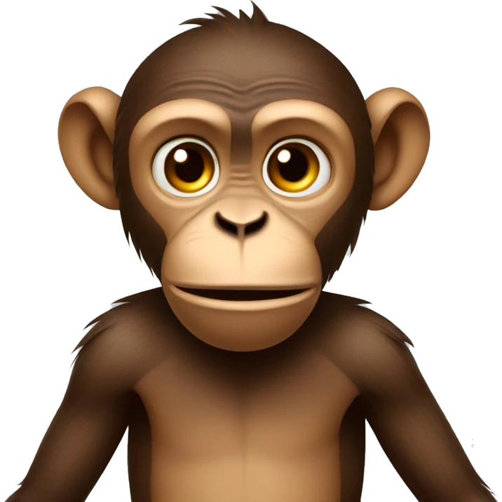brown monkey with confused arms emoji