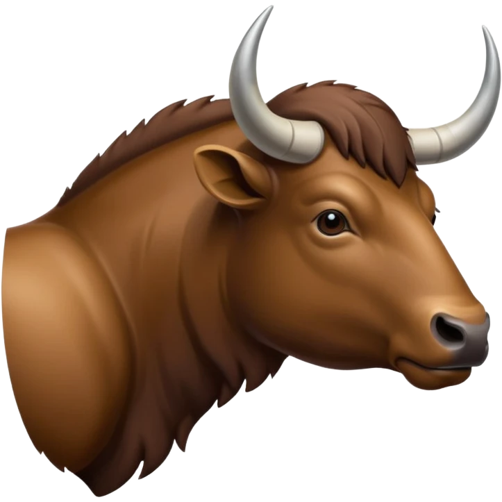 D’un taureau très musclé de profil emoji