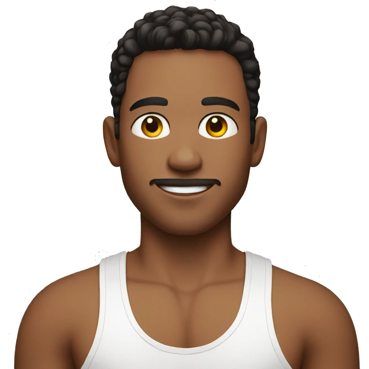 YOUNG MAN WITH white tank top emoji