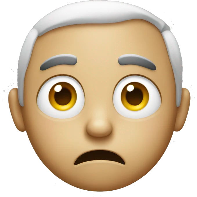 really confused face emoji