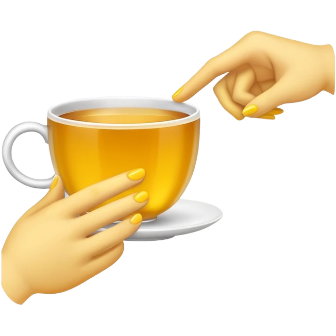 Finger claps tea emoji emoji