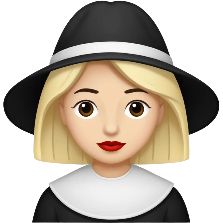 vull un perosnatge estil bimoji que sigui com una nimfa bella i fantasmal amb túniques blanques. Té la pell blanca com el guix, cabell platejat, un nas llarg, ulls negres grans i llavis carmesí. emoji