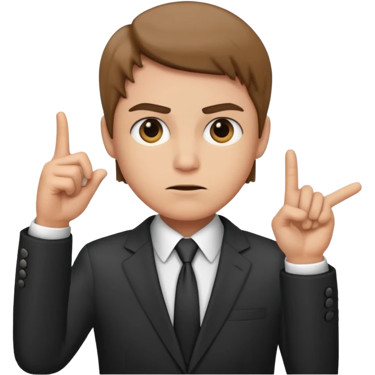 Emoji pointing behind itself with an unamused face emoji