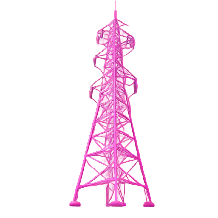pink radio tower emoji
