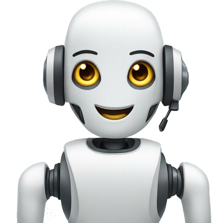 call center robot looks like robot emoji