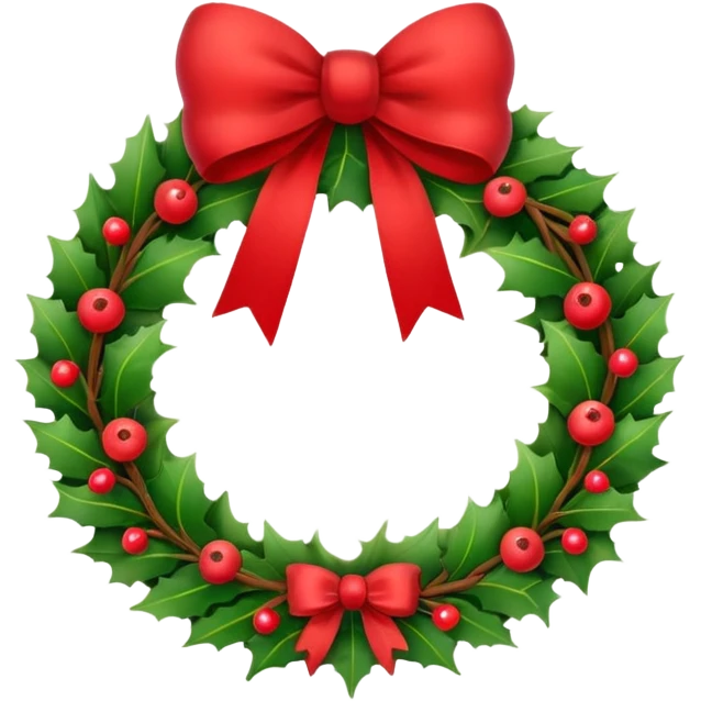 Christmas wreath emoji