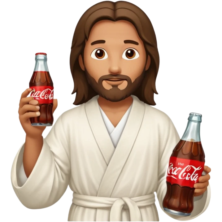 Jesus with a coke in his hand emoji