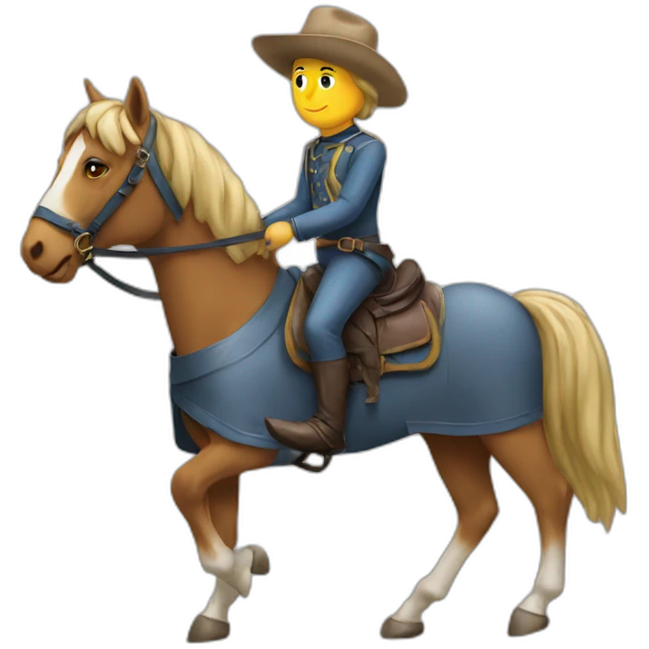 Chat sur cheval emoji