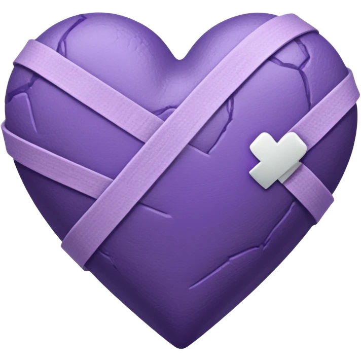 Corazón morado con vendas  emoji