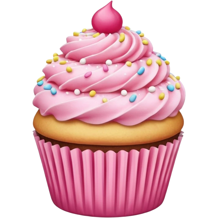 Cupcake with pink icing emoji