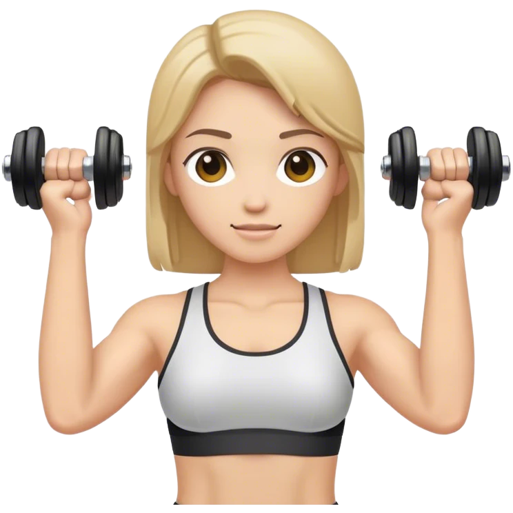 T pose dumbbells emoji