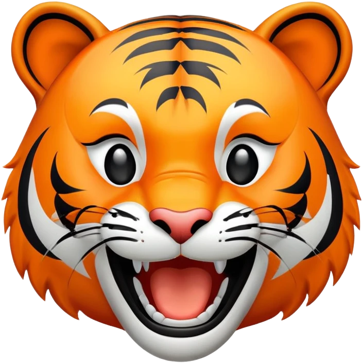 laughing tiger face with tears of joy for Twitch emote emoji