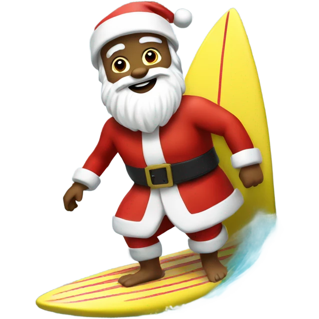 Surfing Santa emoji