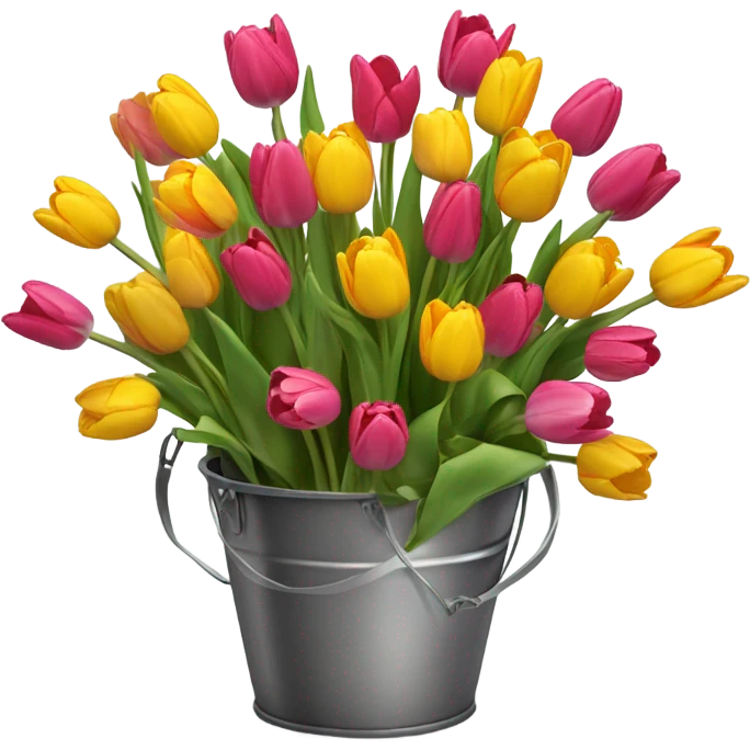 a bucket of tulips emoji