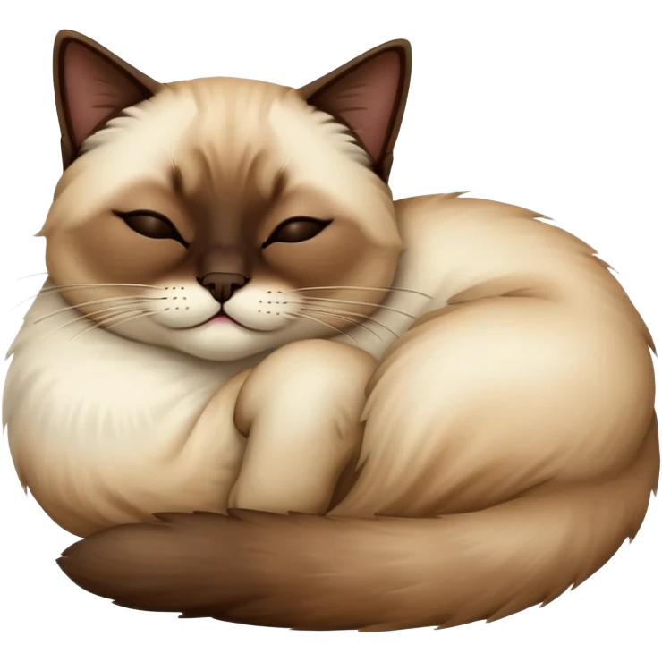 Siamese cat sleeping  emoji