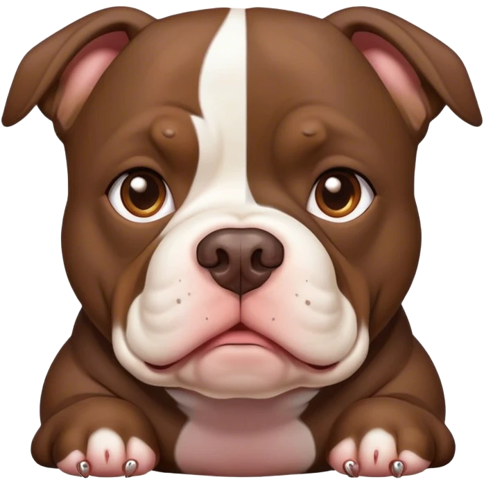 Chocolat  American bully dog emoji