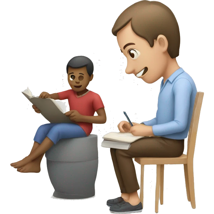 make an emoji of a man studying maternal and child health  emoji