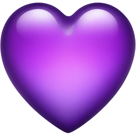 Shiny glass violet heart  emoji