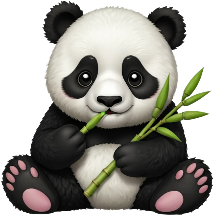 Panda eating bambu emoji