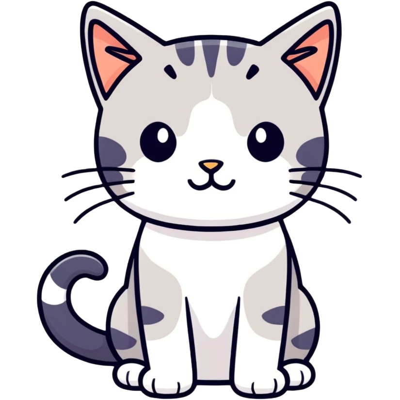 A cute pink cat  emoji