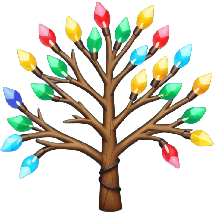 Christmas lights strand emoji