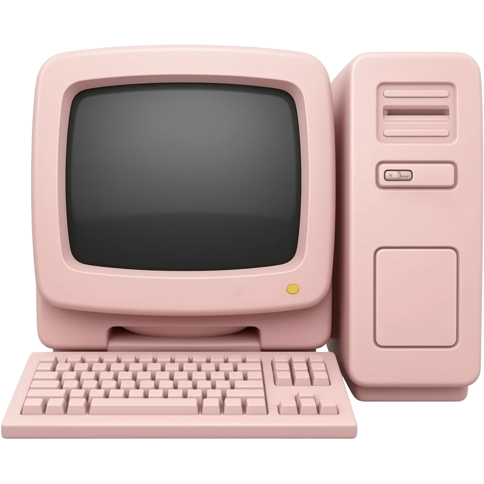 Computador da cor rosa claro emoji