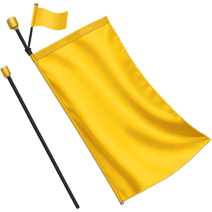 Handheld Flag yellow  emoji