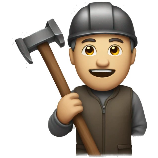 man with hammer emoji