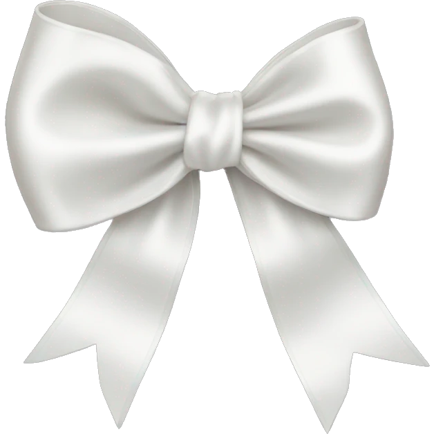 white satin bow emoji