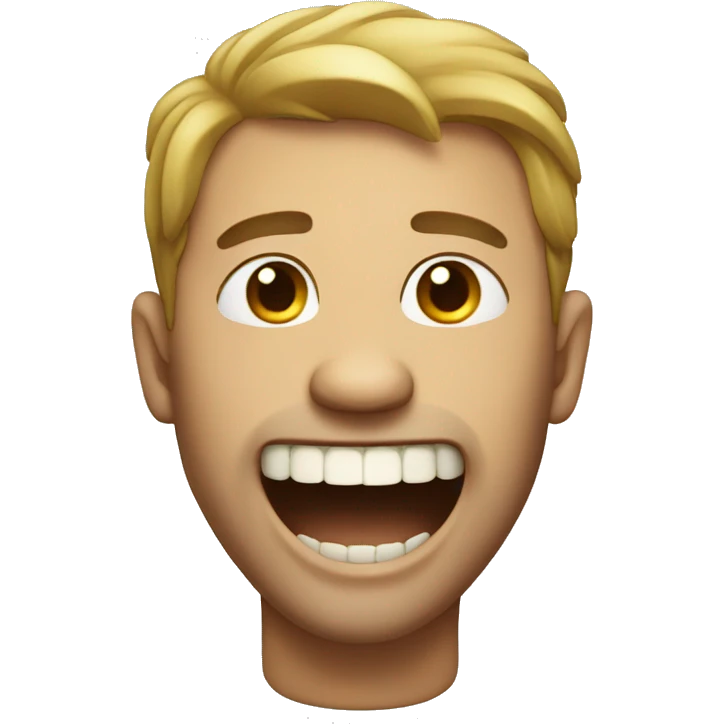 Man with big teeth  emoji