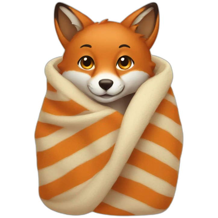 Fox in blanket emoji