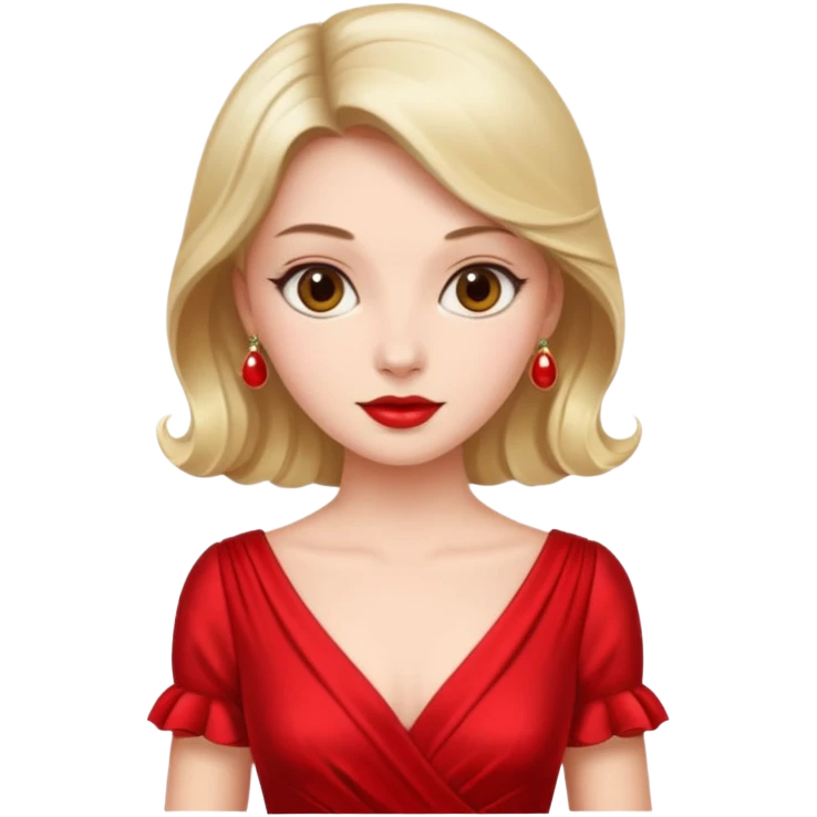 lady in red  emoji