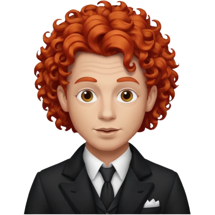 curly redhead drag king emoji