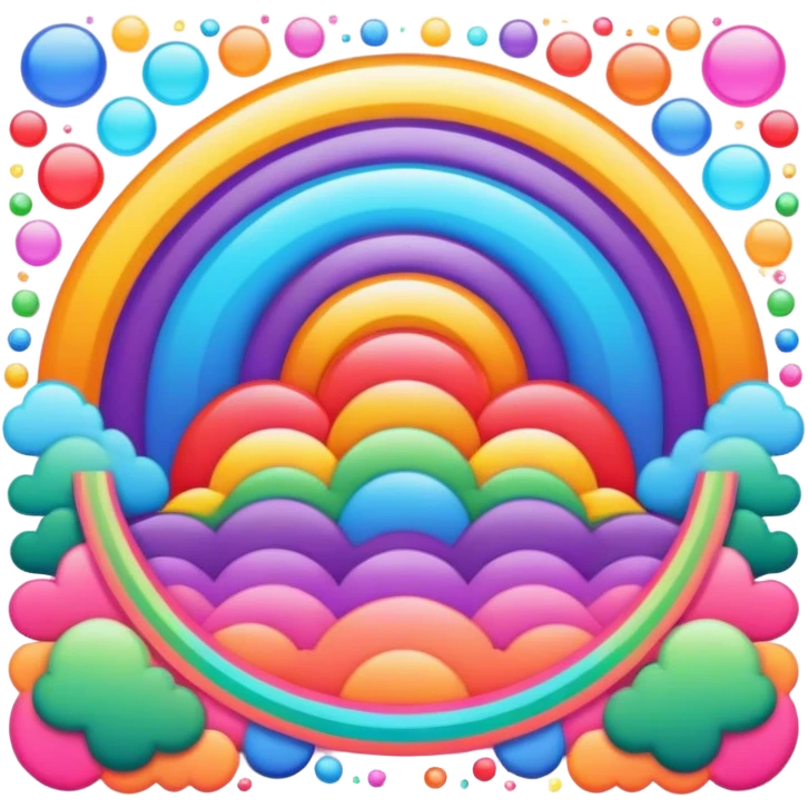 Psychedelic colored Border line emoji