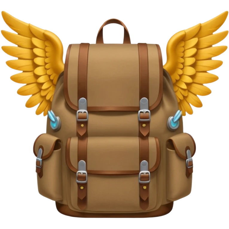 hiking backpack with wings emoji