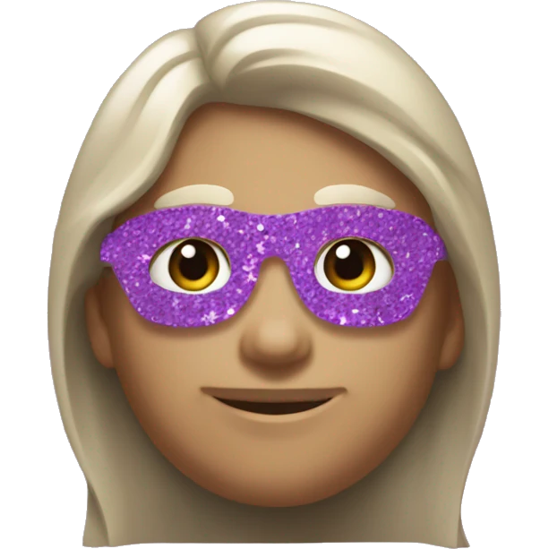 Un coeur violet pailleté  emoji