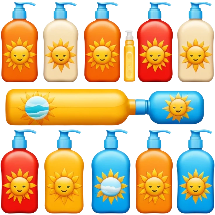 Sun tan lotions  emoji