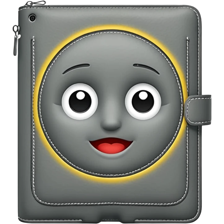Apple iPad case grey colored emoji